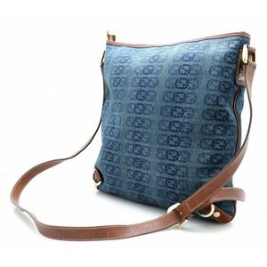 Gucci Shoulder Interlocking Blue G Brown Denim Bag